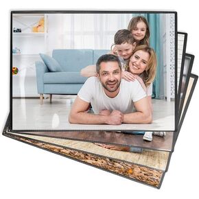 Juvale 4 Pack Magnetic Photo Frames 8.5x11 for Refrigerator, Artwork, Family Pictures