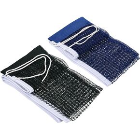 2 Pack Table Tennis Net Replacement - Ping Pong Net String Tension Equipment, Polyethylene, Apply to Standard Table (183 x 15cm, Blue Green)