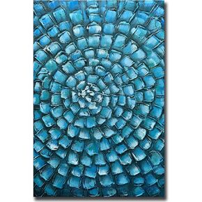 ART8YUQI Paintings - Texture color Wall Art Abstract City Views Picture Modern Landscape Artwork Oil Painting for Decor 30x45 Inch