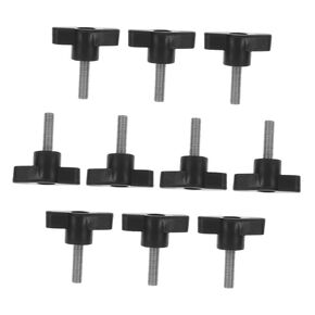 10pcs Hand Screw Z- Shaped Screw 1/4 28 Fine Thread Thumb Screw Tee Wing Knob Thumb Screws Stainless Steel Bolts Stainless Steel Lug Nuts Z Wing Nut Plastic Handle Knurled