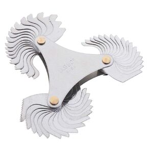 Imperial America SAE Screw Thread Pitch Gauge, Stainless Steel US Specification 60°Thread Gauges Measuring Tool with Blades Range 4-84 for Industrial Measurement -51Pcs