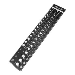 QWORK 34 Nut and Bolt Thread Checker, Precision Thread Gauge Tool -Thread Sizes from #6 to 3/4" & 4mm to 16mm, 19 Standard & 15 Metric Bolt, Aluminum Alloy Thread Pitch Gauge, Laser-Printed Markings