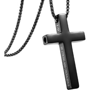 Cross Breathing Necklace, Anti-Anxiety Mindfulness Necklace for Meditation Relaxation, Premium Stainless Steel Breathwork Tool, Anxiety Relief Items for Teens Gift