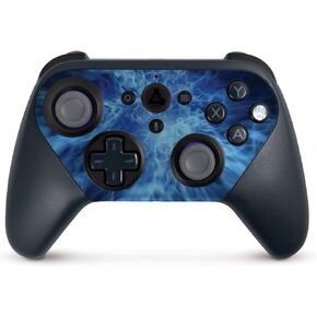 MightySkins Skin Compatible with Amazon Luna Controller - Blue Mystic Flames | Protective, Durable, and Unique Vinyl Decal wrap Cover | Easy to Apply and Change Styles | Made in The USA