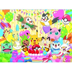 Buffalo Games - Pokemon - Birthday Party - 100 Piece Jigsaw Puzzle for Families -Challenging Puzzle Perfect for Game Nights - Finished Size is 15.00 x 11.00
