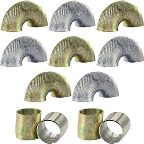 1 Inch Mini Metal Coil Spring Silver and Gold Variety Toy, for Parties, Gifts & Birthdays, Pack of 12