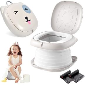 نونية السفر للأطفال الصغار المحمولة القابلة للطي للتدريب على المرحاض للأولاد والبنات والأطفال والأطفال في الأماكن المغلقة والمفتوحة، وردي in Kuwait