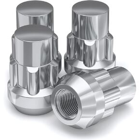 White Knight 40400S Chrome Finish 1/2"-20 Thread Size Acorn Wheel Lock, (Pack of 4)