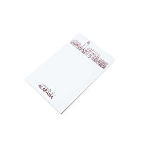 University of Alabama Campus Paper Skyline Notepad - Tuscaloosa - Notepad 5.5" x 8.5" - Writing Paper Pad (50 sheets) - Stationary notepad for College, Universities