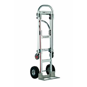 Magliner GMK81UA4 Gemini Sr Convertible Hand Truck, Pneumatic Wheels, 500 lbs Load Capacity, 61" Height, 55-3/4" Length x 21" Width , Silver