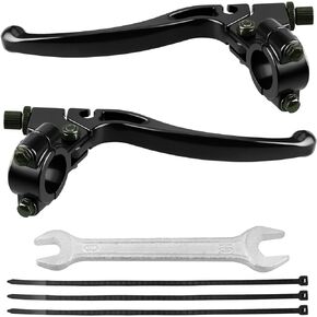 7/8" 22mm Universal Clutch Brake Handle Levers Compatible Honda CRF50 CRF70 CRF80 CRF100 CRF150 XR50 XR80 XR100 ATC 200m Pit Dirt Bike Motor Motocross Motorcycle Baja Mini Bike MB200 Left and Right