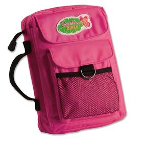 Adventure Bible Cover for Girls, Zippered, with Handle, Nylon, Pink, Medium