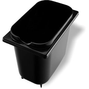 San Jamar Plastic Condiment Storage, Fountain Jar for Gas Stations, Restaurants, 2.5 Quarts, Black