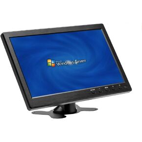 Hikity 10 Inch Small HDMI Monitor Portable CCTV Monitors 1280x600 with BNC, AVI, VGA, HDMI Input Cable, Remote Control, Built-in Speakers for PC, Camera, Raspberry Pi, X-Box (Support Flip Image)