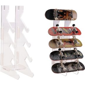 Fingerboard Display Rack,Pro Finger Skateboard Storage Stand,Transparent Acrylic Finger Board Racks