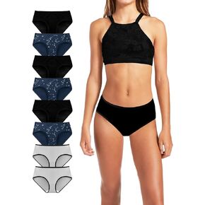 Girls Underwear for Teens Ages 8-16 Cotton Soft Girls Panties Pack of 8