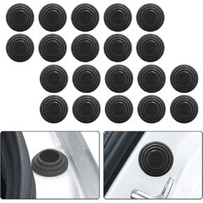 20 PCS Car Door Shock Absorber, Anti Shock Car Door Pads, Door Side Anti-Collision Protection Sticker, Universal Soundproof Crash Pad, Car Door Protection Sticker (Black)