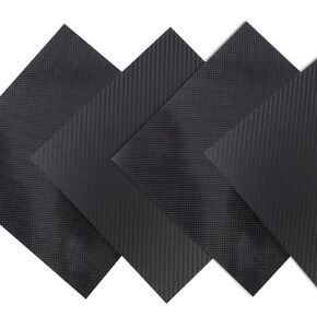 500X500X1.5MM 2.0MM 2.5MM 3.0MM 3.5MM 4.0MM 5.0MM 6.0MM Carbon Fiber Sheet 100% 3K Carbon Fiber Laminate Plate Matt Surface Twill Weave Panel Sheet 2.0MM Thickness(Matte Finish)