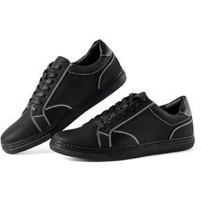 Mens Dress Sneakers - Retro PU Lace-up Oxford Sneakers for Men - Breathable Fashion Sneakers