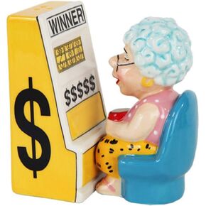 Pacific Giftware 3.75" Casino Slots Machine Queen Grandma Magnetic Salt & Pepper Shakers -Attractives Collection in Kuwait