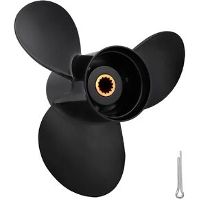 OEM Upgrade 10.3x12 Aluminum Boat Propeller Fit BRP Johnson Evinrude OMC Stern Drive 15-35 HP 14 Spline Tooth Parts No.765050 RH