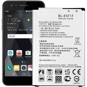 for LG Rebel 4 L212VL L211BL Replacement Battery BL-45F1F Phoenix 3 Risio 2 Fortune M153 Fortune 2 LMX210CM, K8 2017
