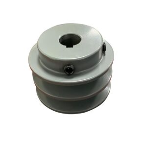 Double Groove Pulley/Sheave, 2AK25-5/8, 2.5"OD 5/8"Bore,for A, 3L & 4L (A & AX) V-Belts, Cast Iron,AK Fixed Bore Pulley,Grey