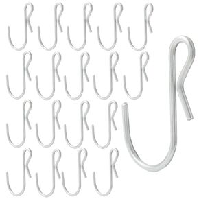 Hitefu 40PCS S Shaped Hooks Clip, Stainless Steel Hanging Hooks S Metal Hooks, Suitable for Hanging Jewelry, DIY Crafts, Kitchen Lights, Key Chain(Silver)