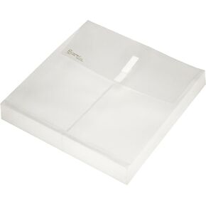 Lion Vel-Close-R Clear Poly envelopes with Gusset, 12 x 12 Inches, 6 EA/Pack, 1 Pack (22060-CR)