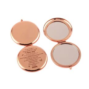 To my daughter rose gold compact mirror. To daughter love mom mirror. Gift for girls. Daughter gift. Graduation gift.