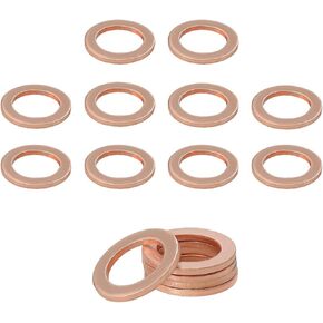 15PCS Oil Drain Plug Gasket, 14mm Copper Oil Crush Washer Compatible with OEM PN Part 007603-014106, Car Accessories for Oil Drain Plug Washer Gaskets Seals Replacement in Saudi Arabia