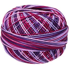 Handy Hands Lizbeth Egyptian Cotton Crochet, Tatting, Knitting Thread Lace Size 10 (25 Grams 122 Yards) – HH10129, Purple Splendor