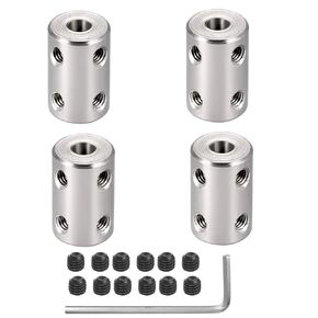 4Pcs 12mm to 12mm Rigid Motor Shaft Coupling Coupler Sleeve Coupling Adapter for 3D Printers RC Motor Accessories