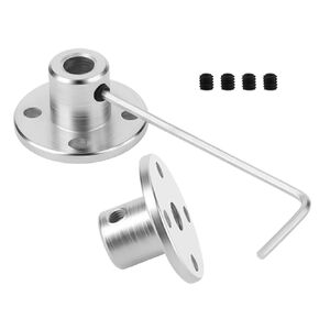 2-Pack 12mm Flange Shaft Coupling High Hardness Metal Axis Bearing Fittings DIY Model Accessory Rigid Flange Guide Shaft Coupler Motor Connector