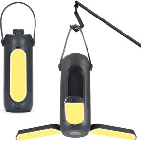 Rechargeable LED Camping Lantern - Portable and Bright with Adjustable Brightness, 10000mAh Long-Lasting Battery, and 360-Degree Illumination Black