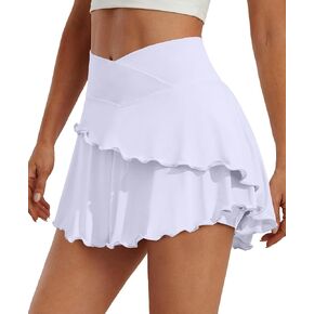 تنورة تنس نسائية من COOrun، تنانير كروس جولف بعامل حماية من الأشعة فوق البنفسجية 50+، تنورة رياضية خفيفة الوزن مع 3 جيوب للتمرين، كرة بيكلبول in Kuwait