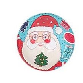 || Christmas Pattern Tiles Glass Round Time Gem Sticker | Pack of 2 |