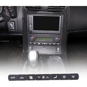 Black PVC Dash A/C Climate Control Button Repair Decals for Chevrolet Corvette C6 2005-2013 Car Air Conditioning Switch Button Repair Kit Accessories