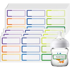 Waterproof Baby Bottle Labels for Daycare Supplies Self-laminating, Dishwasher Safe, 108 PCS Toddler Daycare Labels, School Name Labels Stickers for Kids Stuff, Kids Name Tags for Plastic Water Bottle