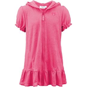 Girls' Hooded Zip-Up Swim Beach Terry Swimsuit Cover Up