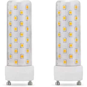 GU24 LED Light Bulb 2700K-3000K Soft Warm White High Brightness for Bathroom Ceiling Fan 13W 18W 23W T2 Spiral CFL Light Replacement, 120V 10W 2pcs(Not dimmable)