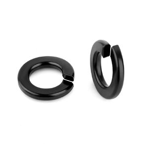 M6 Lock Washer Spring Lock Washer, Stainless Steel 18-8 (304), Black Finish, 100 PCS