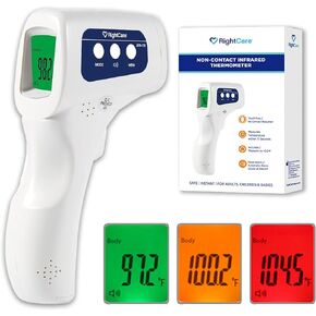No-Touch Infrared Forehead Thermometer with Instant Results for School, Home, and Businesses, 1 Count