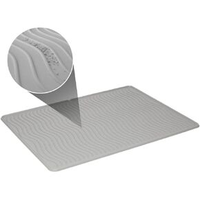 PetFusion ToughGrip Waterproof Cat Litter Mat w/Inner Channels & Raised Outer Lip | XL | Premium Grade Silicone | Great Addition to Your Cat Litter Box & Housebreaking Cat Supplies Needs
