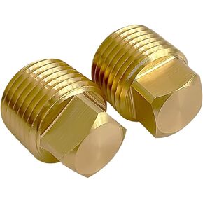 2-Pack 1/2" NPT Solid Brass Drain Plugs Solid Brass Garboard Drain Plug Fits Most Hulls