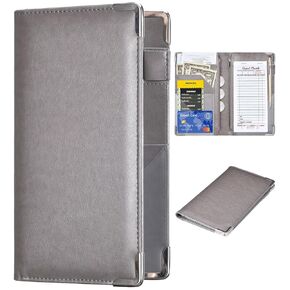 Server Books for Waitress - 5x9 Waiter Book Server Wallet with Zipper Pocket, Cute Waitress Book&Waitstaff Organizer with Money Pocket Fit Server Apron