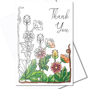 Art Eclect Birthday Adult Coloring Cards, 10 Cards With Unique Designs and 10 White Envelopes (Birthday/10)