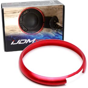 iJDMTOY Teal Ice Blue Aluminum Smart Key Fob Surrounding Ring Decoration Compatible with 2008-2014/2015 Gen2 Mini Cooper R55 R56 R57 R58 R59 & Gen1 R60 R61