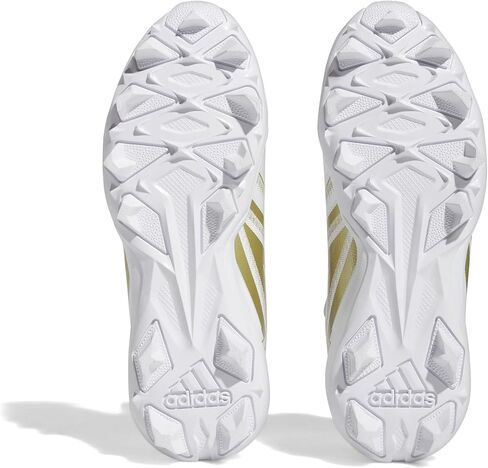 حذاء كرة قدم Adidas Freak Spark 23 متوسط ​​الطول، أبيض/أبيض/ذهبي معدني، 2 US للجنسين للأطفال الصغار in Kuwait
