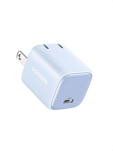 UGREEN 30W USB C Charger, Nexode Foldable GaN PPS Compact Fast Wall Charger Block, USB-C Power Adapter for iPhone 15 Pro Max/14/13, Galaxy S23 Ultra, Google Pixel 7, MacBook Air, iPad Pro (Blue) in Saudi Arabia